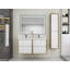 Ensemble de meuble-lavabo double mural 47 po Seavy-1318455851