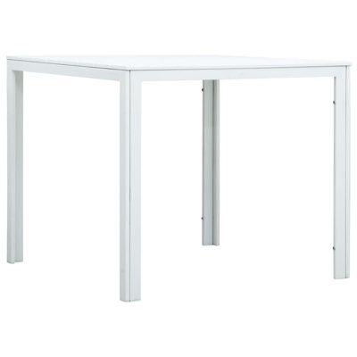Vidaxl Coffee Table White 78X78x74 Cm HDPE Wood Look