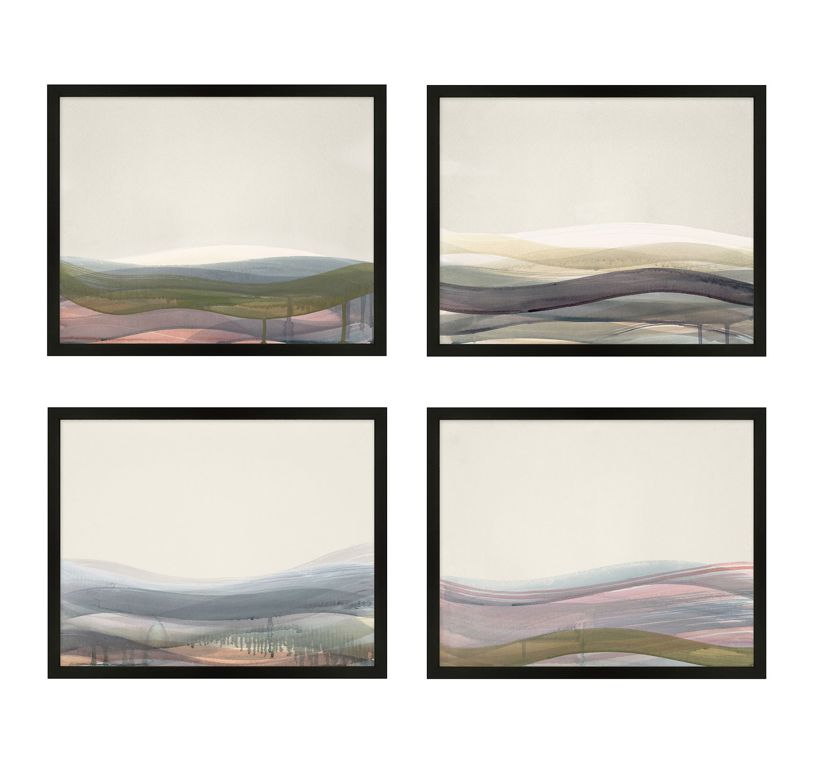 Lalita "Preliminary" Print by Beth James, Black Framed, 30" W x 24" H