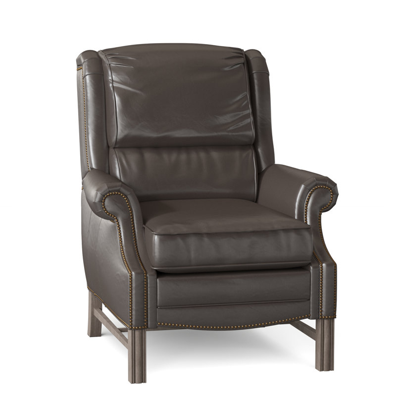 Alta Recliner, #9 French Natural, Anilina Cacao Genuine Leather, Stone