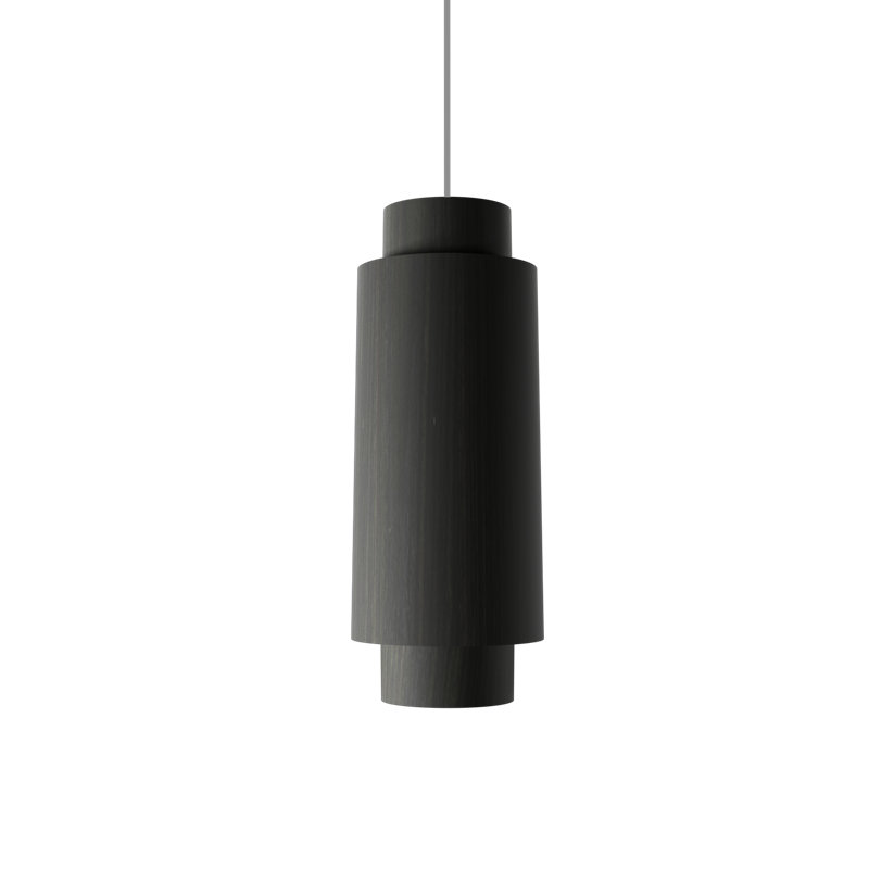 Cylindrical 1 - Light Pendant, 15.75" H x 6.3" W x 6.3" D, Charcoal