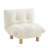Upholstered Kids Chair With Tufted Back And Seat And Solid Wood Legs