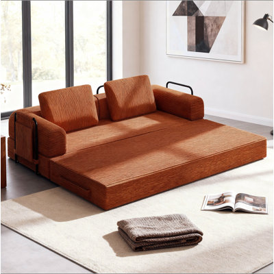 Canapé-lit convertible de 78 pouces, causeuse futon avec lit escamotable et lit escamotable Futon, aucun assemblage requis