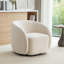Fauteuil demi-tonneau pivotant en velours Arrun-223861492