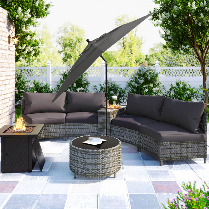 Lilyanna Market Parasol, Anthracite