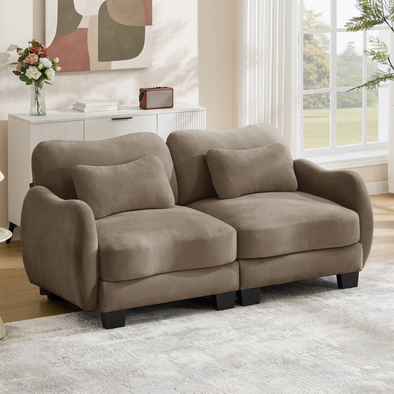 Canapé modulaire en chenille Cloudscape, Café