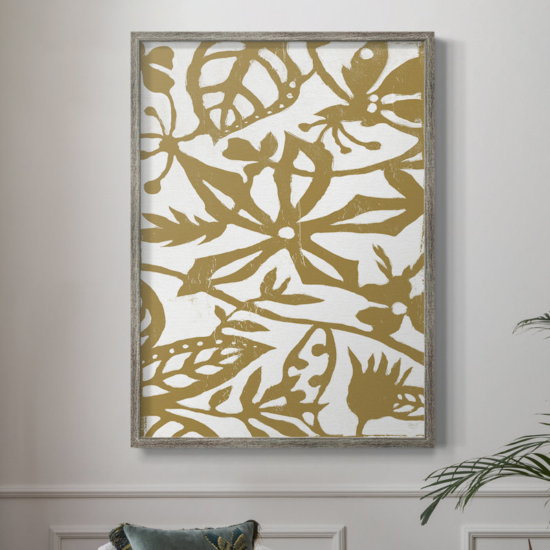 Blanc sur blanc IV V30, reproduction d'art encadrée - bois massif