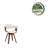 Boase Fabric Swivel Mid-Century Dining Chair-1987778348