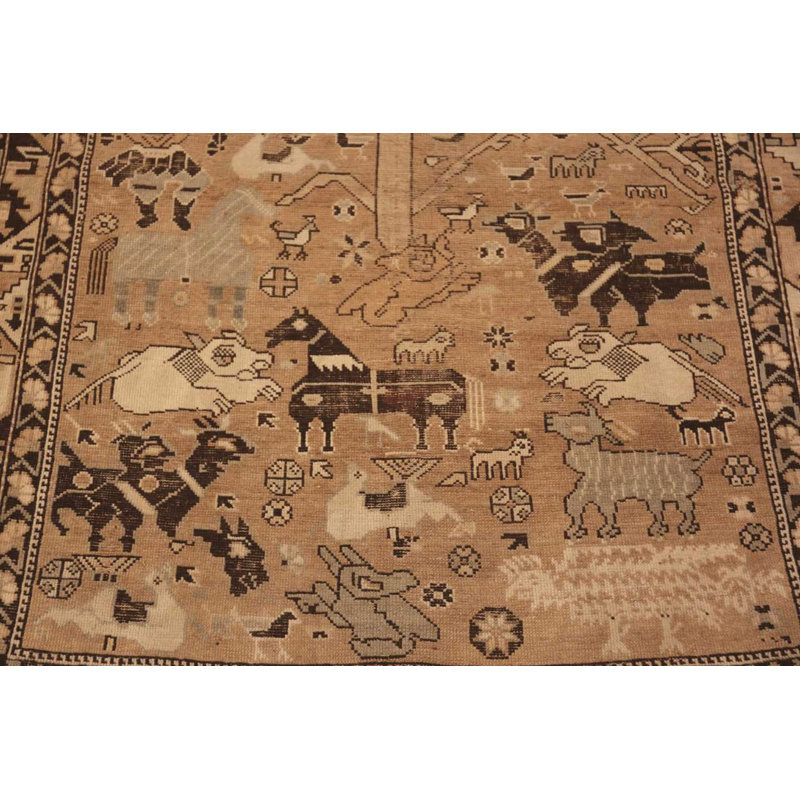 One-of-a-Kind Rectangle 3'10" X 5'4" Hand Knotted Area Rug