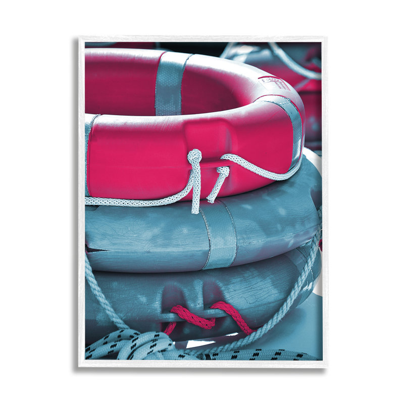 «Nautical Life Buoys» par Lil 'Rue Floater, reproduction d'art sur toile, H 14 po x l 11 po