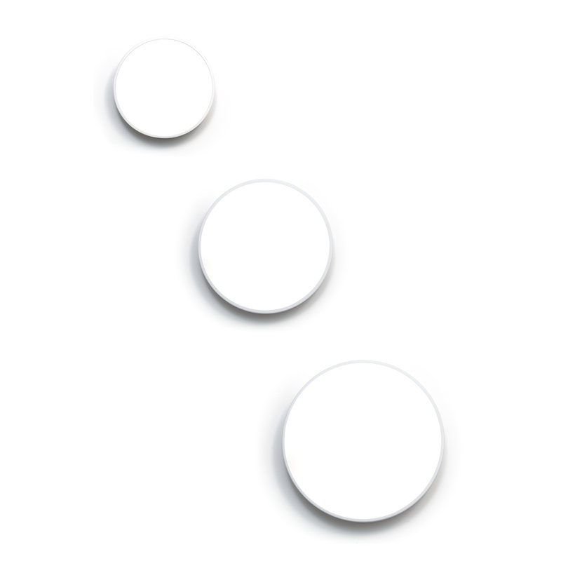 Casco Glass LED Flush Mounted Sconce, Polished chrome, 45 cm diameter x 6cm D, Bulb: 1 x LED 40W 3000 lm