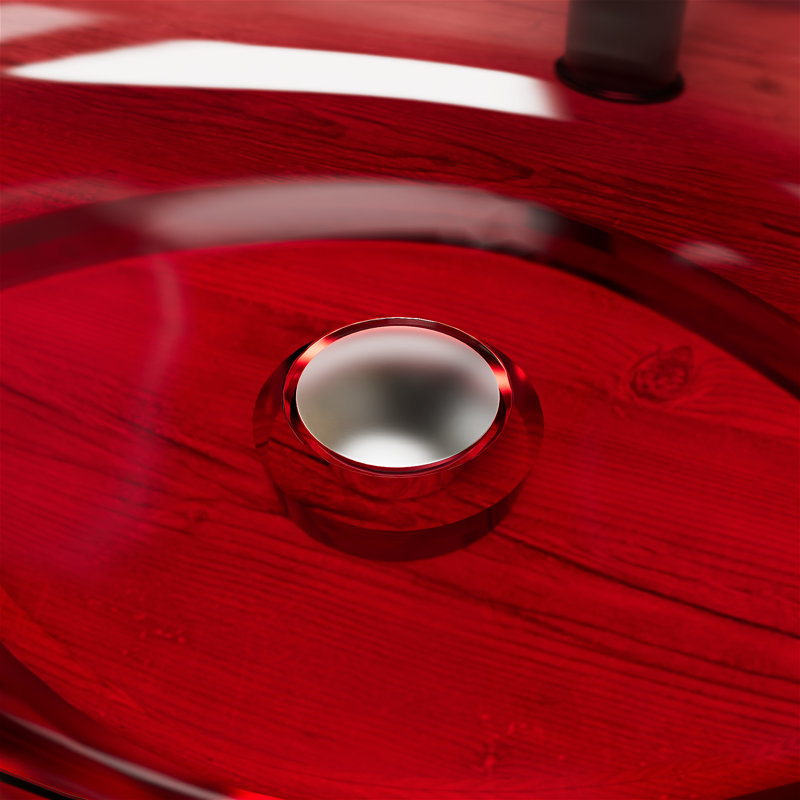 Lavabo de salle de bain vasque ovale en pierre 20 "en résine, Rouge