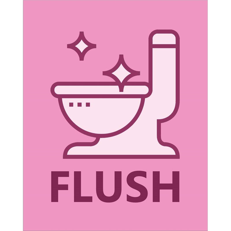 «Girl's Bathroom Task-Flush» par Color Me Happy, art mural sur toile