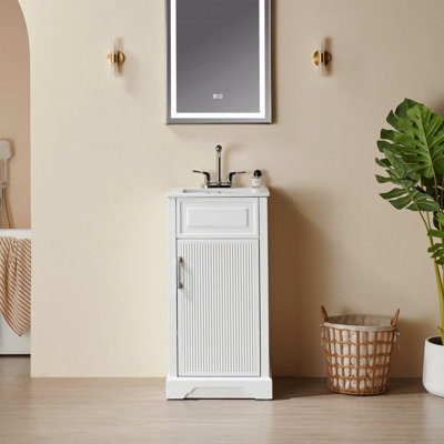 Meuble-lavabo autoportant simple avec comptoir