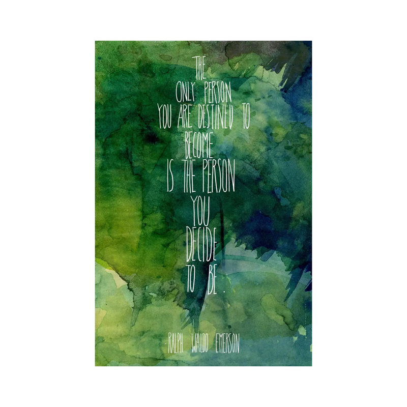«You Decide», reproduction d'art textuel, H 60 po x l 40po x P 1,5 po, Toile tendue