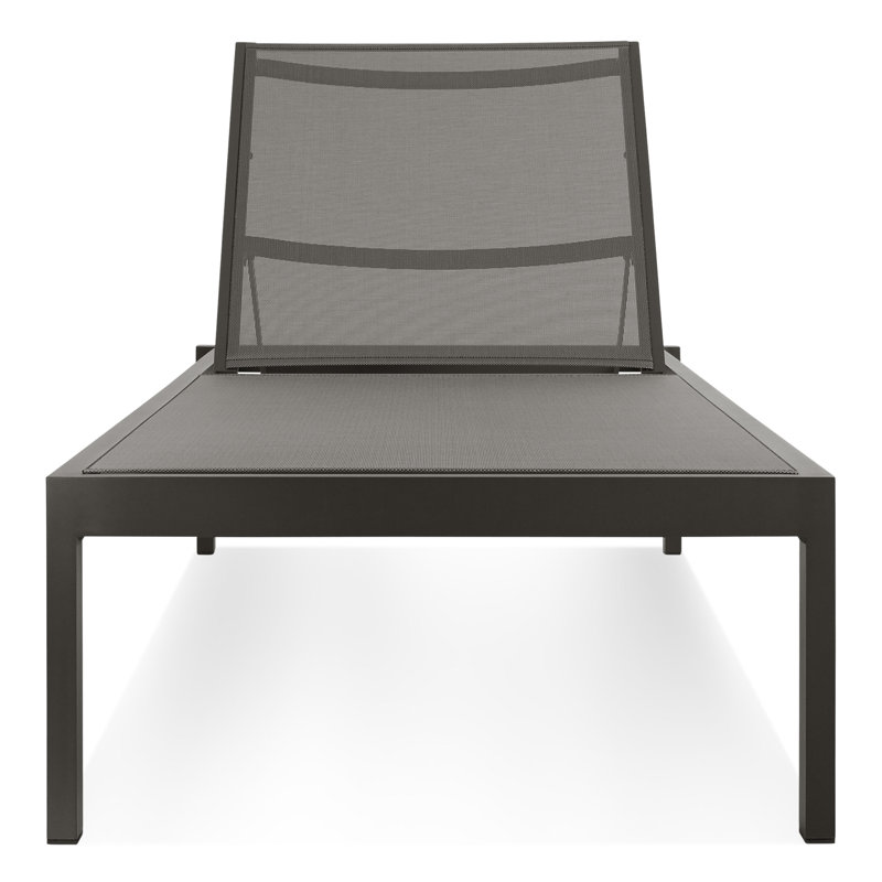 Chaise longue simple d'extérieur Skiff, Carbone