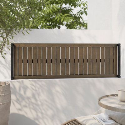 WOOD AND METAL BENCH