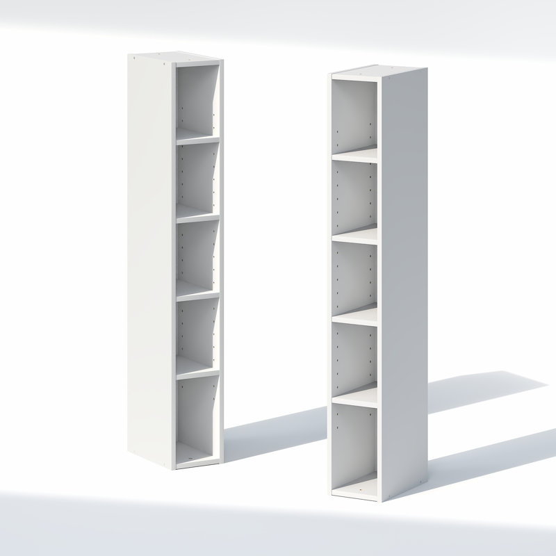 Furinno FULDA 10-Tier Closet Organizers and Storage, Open Shelf, Storage Organizer, 6-Inch Width, for Closet, Bedroom, White