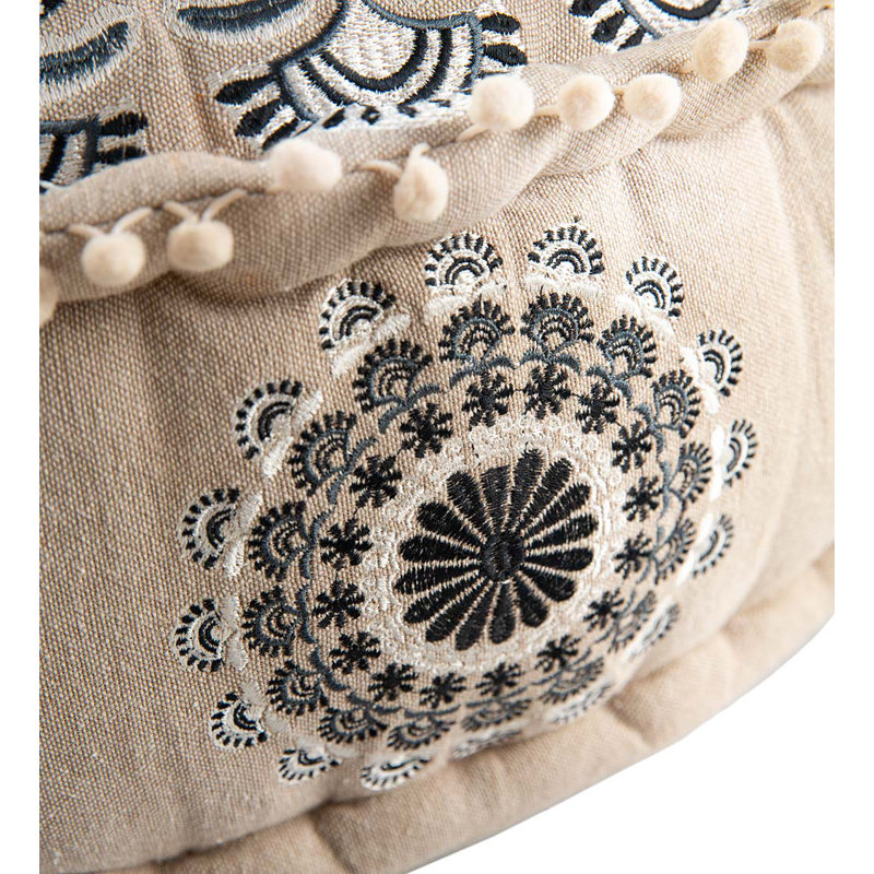 Repose-pieds Betties, Mélange de coton gris