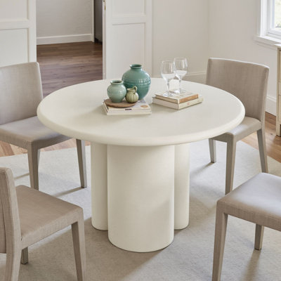 44.9" Round Concrete Finish Dining Table