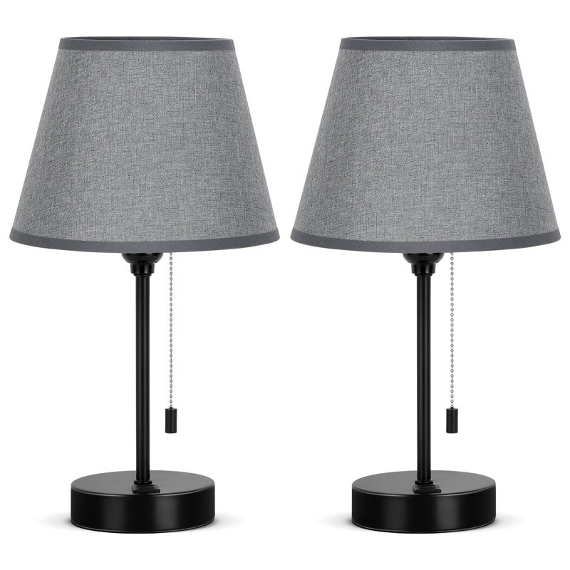 Tiberiu Metal Table Lamp, Gray