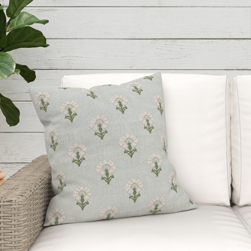 Coussin décoratif intérieur / extérieur Amala Sunbrella®, Mira Celeste