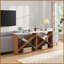 Table basse extra longue 70,87 pouces Farmhouse - en forme de X détachable, espace de rangement spacieux pour l'entrée et Salon (blanc)-81325481
