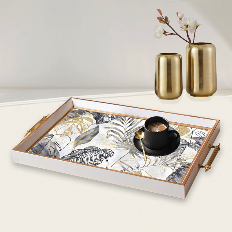 Élégant plateau en verre de 19,7 po x 11,4 po x 1,4 po | Fabrication 100% verre durable | Facile à nettoyer avec un chiffon humide | Idéal pour le service, la présentation décorative et l'organisation | Ajout élégant à la décoration intérieure
