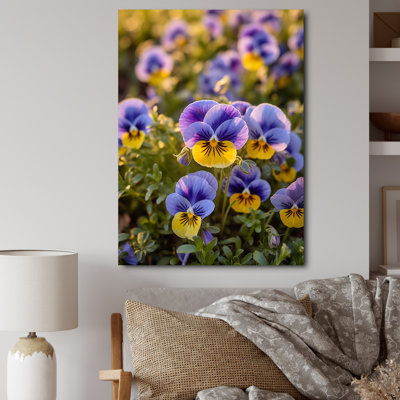 «Mauve, jaune, nature, pensées IV» sur toile