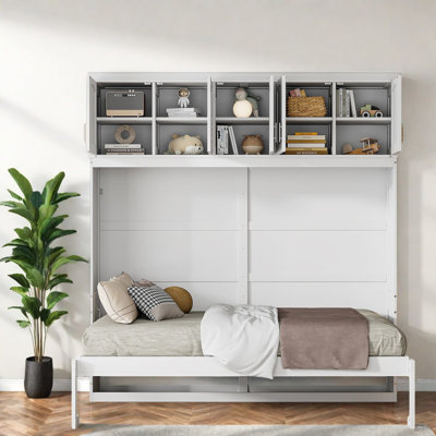 Bed Cabinet In White - Versatile For Small Apartments And Home Gyms, Absorbs Space Saving Daily Use Homes