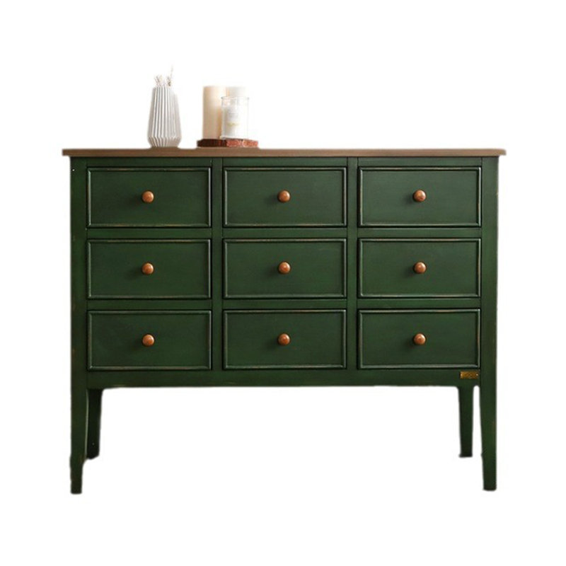 Nine-Drawer Entryway Accent Chest Sideboard