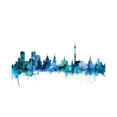 Moscow, Russia Skyline by Michael Tompsett - 1 Piece Wrapped Canvas Wall Art