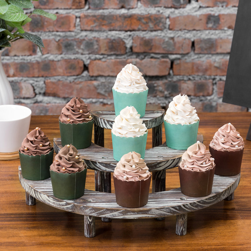 Paoli 3 Tier Wood Cake Tiered Stand