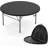 Patio 5Ft. Round Black Plastic Folding Table