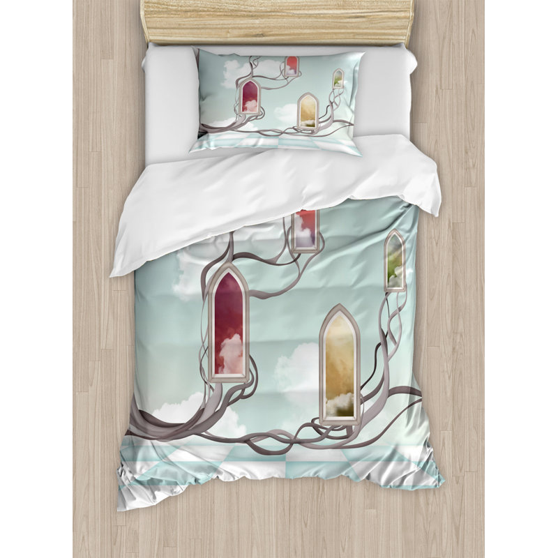 Polyester Duvet Cover, Twin Duvet Cover + 1 Pillow Sham