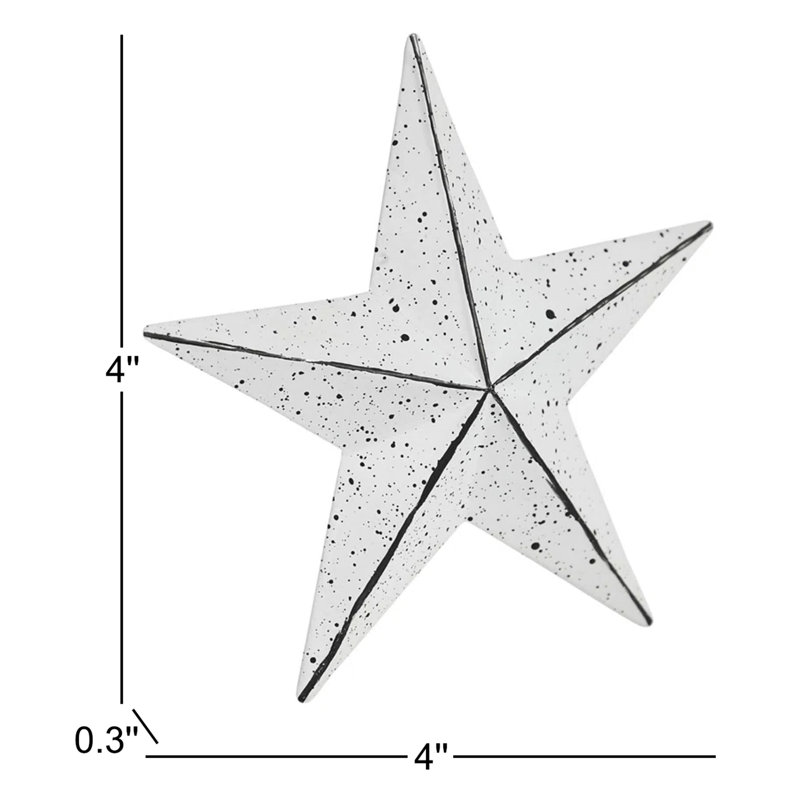  Festive Metal Star Wall Decor, 24" H x 24" W x 2.5" D, Navy