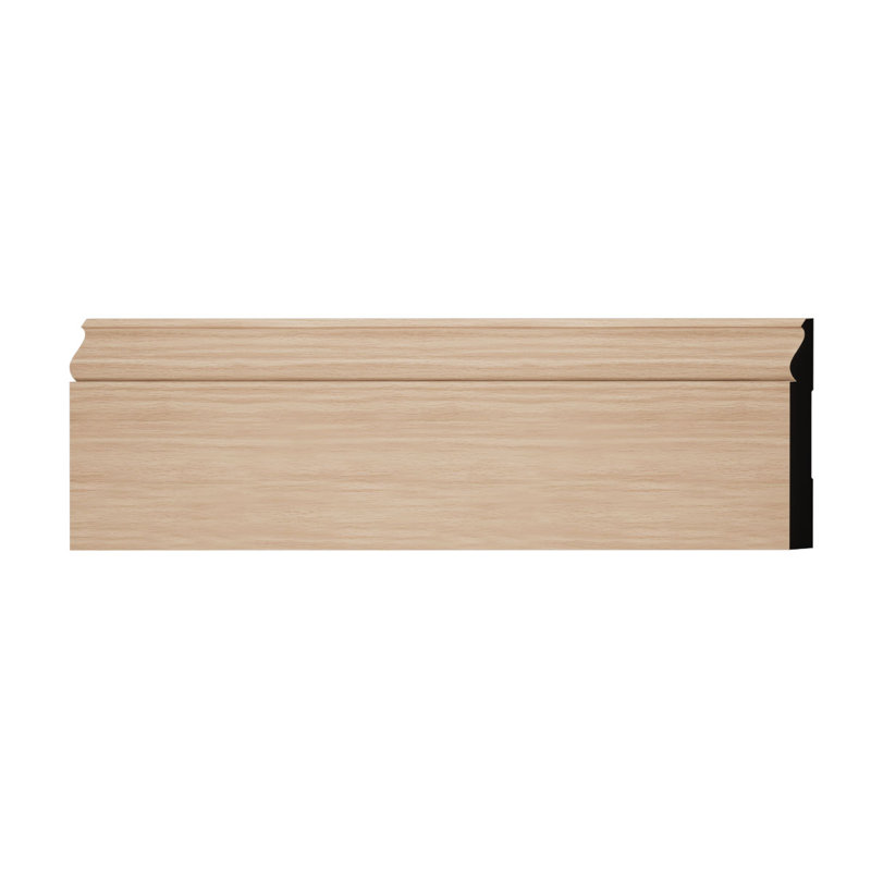 Moulure de base en bois massif de teinture pour bois franc massif de P 5/8 po x l 5 1/4 po x L 96 po., Chêne rouge