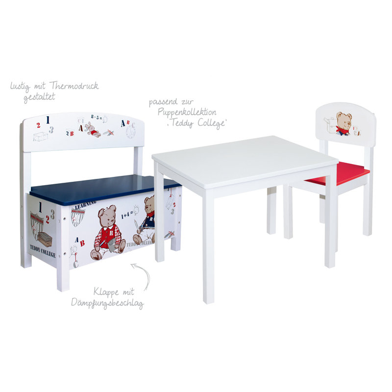 Teddy college Toy storage bench