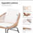 Leleifi 4 Pieces Patio Conversation Set, with Loveseat and Side Coffee Table