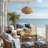 Starry Outdoor Rattan Pendant Light - Large Resin Tiered 1-Light Handwoven Adjustable Outdoor Ceiling Light For Entryway, Covered Patio In Traditional, Coastal & Country Style-719415842-719415843