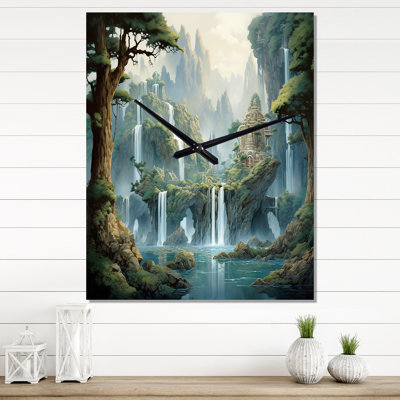 Asian Art Natures Rhythm I - Asian Art Very Large Wall Clocks