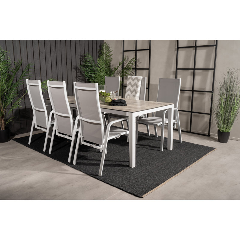 Drishya 6 - Person Patio Dining Set with Rectangular Table