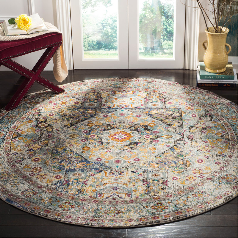Bruckmann Performance Oriental Rug, Round 6'5"