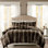 Édredon en fausse fourrure double / grand -, 2 taies décoratives et coussin décoratif en literie brun foncé, brun, accessoire décoratif gracieux