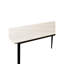 Table de cuisine rectangulaire blanche avec plateau en porcelaine et pieds en métal, pieds de salle à manger modernes pour 4 à 6 personnes