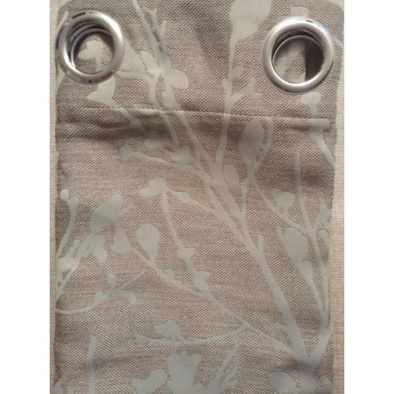 Rideaux / rideaux occultant à motif floral avec œillets Pimentel, Beige