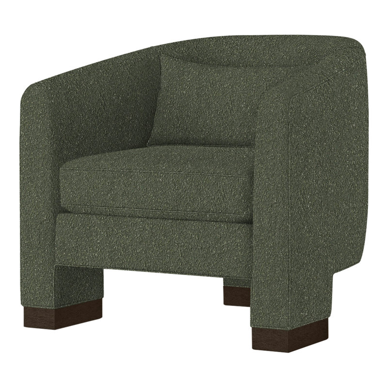 Fauteuil demi-tonneau Admiral, Rise Fern (tissu performance) 1357-34, Expresso