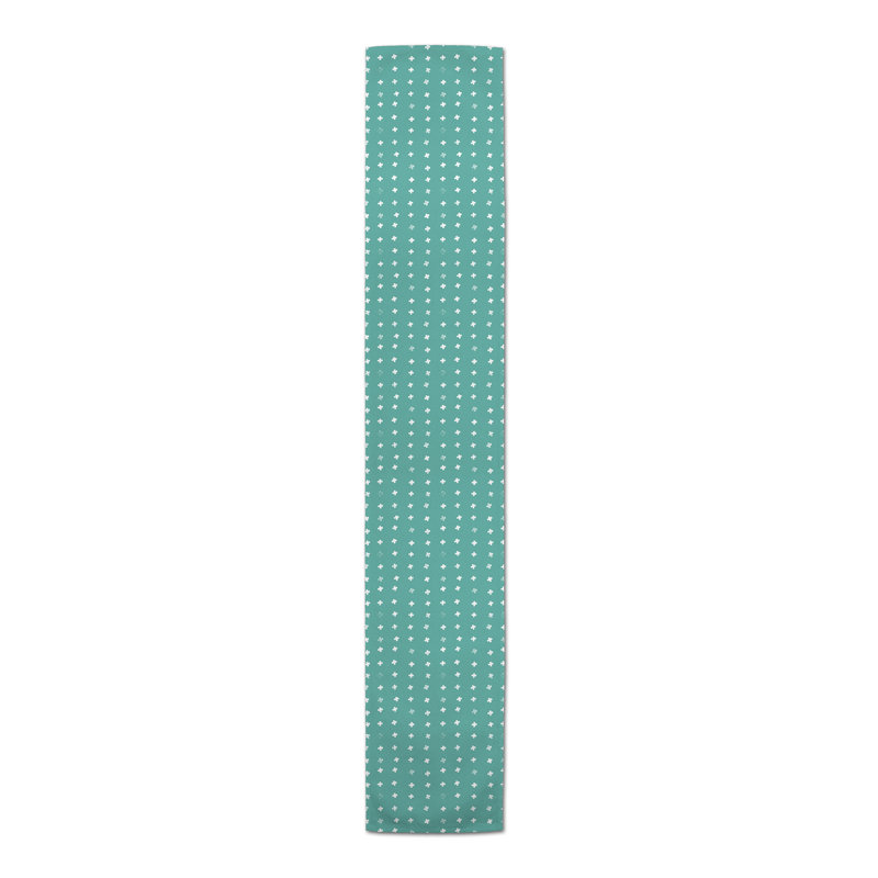 Mcelrath Geometric Table Runner, 90" L x 16" W, Pink, Geometric 3