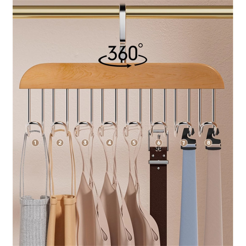 Cintre standard en bois antidérapant Nouriddin, 5