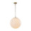 Luminaire suspendu en verre opale 1 lumière Contemporary Glam